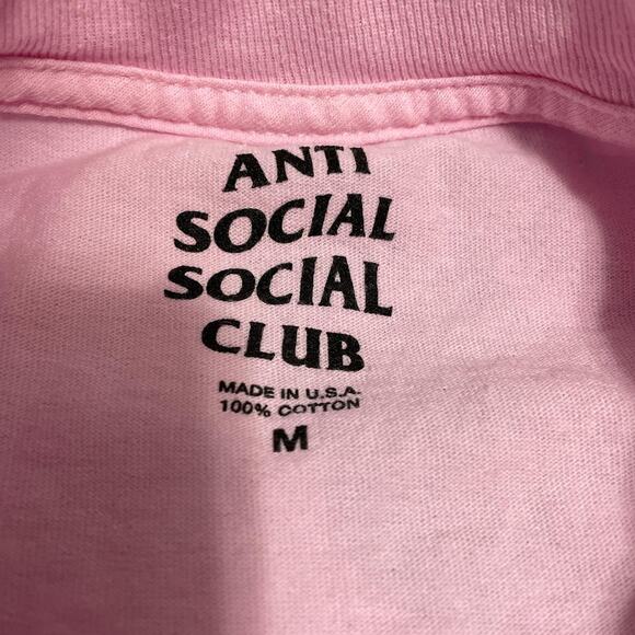Streetwear Anti Social Social Club Pink Tee - Picture 4 of 4
